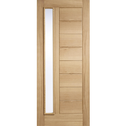 Modena Obscure Glazed Solid Oak External Door